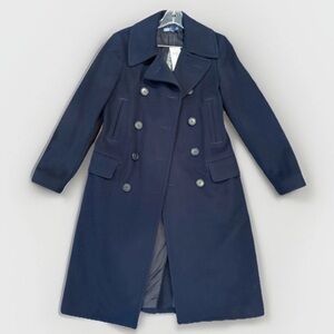 Polo by Ralph Lauren Navy Wool and Cashmere Blend Pea Coat